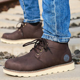 Steel Toe Boots for Men Work Industrial Construction Mid Cut Industrial Work Comfortable Lightweight Safety Sneakers for Work