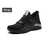 Air Cushion Steel Toe Shoes for Men Wide Women Puncture Proof Work Sneakers Safety Breathable Lightweight Slip Resistant Shoe