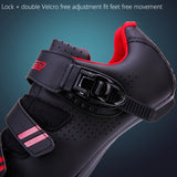 Unisex Wide Cycling Shoes Compatible with Look Delta/SPD Cleats-2 Straps-Clip in Road/Indoor Bike Shoes for Mens and Womens