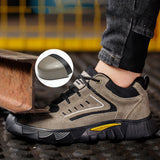 Steel Toe Shoes for Men Women Cushion Comfortable Work Lightweight Breathable Slip Resistant Indestructible Construction Industrial Safety Sneakers