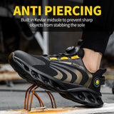 Zapatos con punta de acero para hombres y mujeres, cómodos, livianos, a prueba de perforaciones, antideslizantes, indestructibles, para trabajos de construcción, zapatillas utilitarias