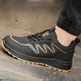 Steel Toe Shoes for Men Women Wide Non Slip Work Comfortable Safety Lightweight Puncture Proof Sneakers