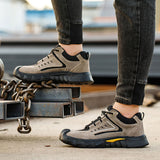 Zapatos con punta de acero para hombres y mujeres, amortiguación, cómodos, ligeros, transpirables, antideslizantes, indestructibles, para construcción industrial, zapatillas de seguridad