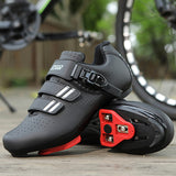 Unisex Wide Cycling Shoes Compatible with Look Delta/SPD Cleats-2 Straps-Clip in Road/Indoor Bike Shoes for Mens and Womens - Black / 6 US Women | 5 US Men | EU37