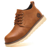 Steel Toe Boots for Men Work Industrial Construction Mid Cut Industrial Work Comfortable Lightweight Safety Sneakers for Work