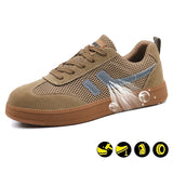 Steel Toe Shoes for Men and Women Comfortable Lightweight Work Safety Puncture Proof Slip Resistant Indestructible Sneakers Construction