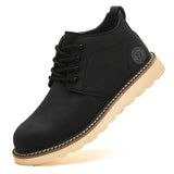 Steel Toe Boots for Men Work Industrial Construction Mid Cut Industrial Work Comfortable Lightweight Safety Sneakers for Work