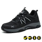 Steel Toe Shoes for Men Women Work Sneakers Safety Indestructible Comfortable Lightweight Breathable Puncture Proof for Constructions
