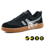 Steel Toe Shoes for Men and Women Comfortable Lightweight Work Safety Puncture Proof Slip Resistant Indestructible Sneakers Construction
