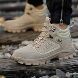 Steel Toe Shoes for Men Women Puncture Proof Sneakers Men's Non-Slip Composite Toe Safety Slip On Comfortable Industrial Construction Work Shoe - Beige / 5 Women | 4 Men | EU36