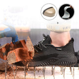 Steel Toe Shoes for Men Women Safety Work Indestructible Breathable Comfortable Sneakers Lightweight Shoe
