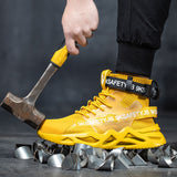 Steel Toe Shoes for Men Work Safety Footwear Resistant Slip Puncture-Proof Industrial Breathable Comfortable Steel Toe Sneakers