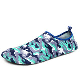 Summer colorful sports socks, barefoot water shoes-camouflage blue