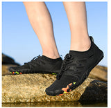 Mens Womens Water Shoes Quick Dry Barefoot for Swim Diving Surf Aqua Sports Pool Beach Walking Yoga - Black / 5.5 B(M)US Women/ 4 D(M)US Men=EU36