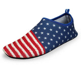 Outdoor Beach Swimming Aqua Socks Quick-Dry Barefoot Shoes Surfing Yoga Pool Exercise Shoes for Women Men - national flag / 4.5-5.5 B(M)US Women/ 3.0-4.0 D(M)US Men